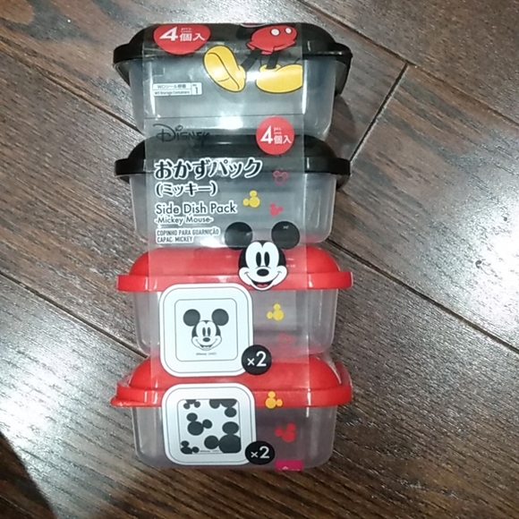 Disney Mickey Mouse 4 Side Dish Snack Container Pack - Picture 2 of 9